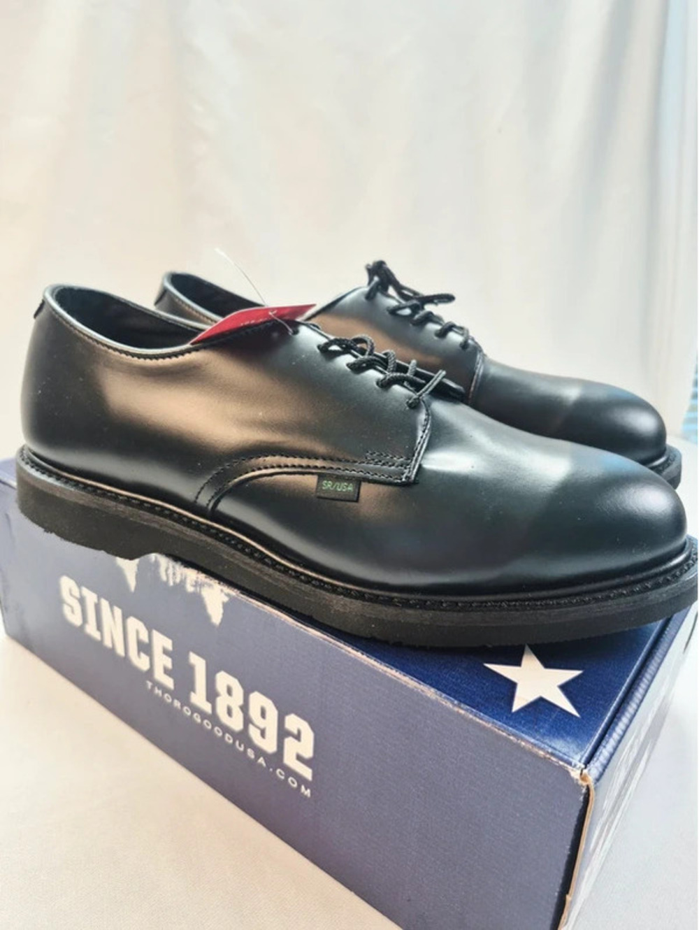 Thorogood 834-6027 Men's 11W Black Toe Leather Oxfords Shoes NIB